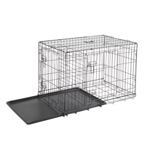 36" Pet Kennel Dog Folding Steel Crate Animal Playpen Wire Metal