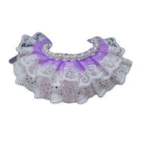 Beads Violet Princess Retro Style Lace Collar Handmade Dog Necklace 8.2-11.2