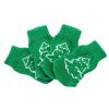 4 Pcs Green Christmas Tree Dog Knitted Pet Socks Cartoon Cute Puppy Socks Dog Foot Covers Poodle Teddy Socks