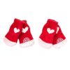 4 Pcs Red Hearts Dog Knitted Pet Socks Cartoon Cute Puppy Socks Dog Foot Covers Poodle Teddy Socks