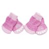 4 Pcs Pink Knitted Dogs Socks Cute Pet Socks Dog Paw Protection for Puppy Indoor Wear