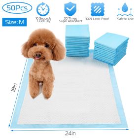 50Pcs/Set Dog Training Pads Puppy Pee Pad Mats Potty-Train 24x18In M