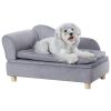 VEVOR Pet Sofa, Dog Couch for Medium-Sized Dogs, Soft Velvety Dog Sofa Bed, 81 lbs Loading Sofa, Grey