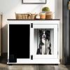 Doodle dog cage,kennel with 2 doors, dog crate interior furniture, heavy duty wooden dog cage for medium and small dogs, white