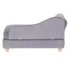 VEVOR Pet Sofa, Dog Couch for Medium-Sized Dogs, Soft Velvety Dog Sofa Bed, 81 lbs Loading Sofa, Grey