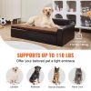 VEVOR Pet Sofa, Dog Couch for Large-Sized Dogs, Soft Leather Dog Sofa Bed, 110 lbs Loading Sofa, Black