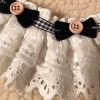 Black Bowknot Retro Lace Collars Handmade Dog Necklace  8.2-11.2"