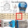 4 Pcs Indoor Dogs Knitted Socks Blue Panda Dog Paw Protection Foot Covers Scratch Dirt Resistant Puppy Teddy Corgi Pet Shoes