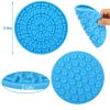 2pcs Dog Lick Pad Pet Shower Grooming Slow Feeder Dog Distraction Mat Slow Treat Dispensing Mat With Powerful Suction Slow Feeder Li