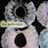 Black Beads Princess Retro Style Lace Collars Handmade Dog Necklace 8.2-11.2