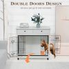 Dog Crate Furniture, Wooden Dog Crate End Table, 38.4 Inch Dog Kennel with 2 Drawers Storage, Heavy Duty Dog Crate