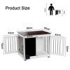 Doodle dog cage,kennel with 2 doors, dog crate interior furniture, heavy duty wooden dog cage for medium and small dogs, white