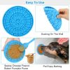 2pcs Dog Lick Pad Pet Shower Grooming Slow Feeder Dog Distraction Mat Slow Treat Dispensing Mat With Powerful Suction Slow Feeder Li