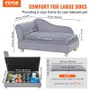 VEVOR Pet Sofa, Dog Couch for Medium-Sized Dogs, Soft Velvety Dog Sofa Bed, 81 lbs Loading Sofa, Grey