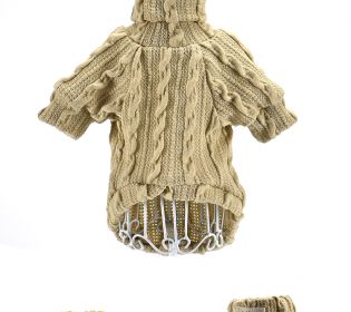 Dog Sweater Turtleneck Solid Color Dogs Clothes Warm Cotton For Puppy Small Medium Dogs Sweatshirt Jacket Chihuahua Teddy (Option: Beige-XS)