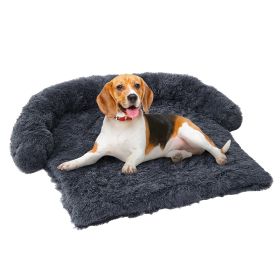 Dog Bed Mat For Couch - Non-Slip, Machine Washable - Comfortable Pet Pad For Large Dogs - Indoor Sofa Cushion With Removable Cover - 43x41x7 (Option: 43x41x7inch-Dark Grey)