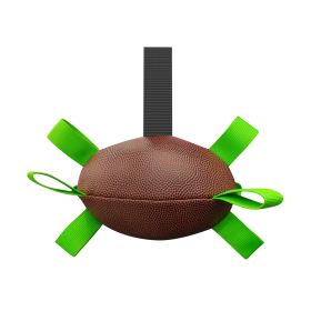 Dog Rugby Football With Straps, Interactive Dog Toys For Boredom, Dog Water Toy, Dog Balls For Small And Medium Breeds-Indoor & Outdoor Play (Option: Brown-8inch)