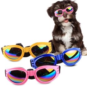 Pet Sunglasses For Dog; Foldable Dog Glasses For Outdoor; Pet Accessories (Color: Red, size: One-size)