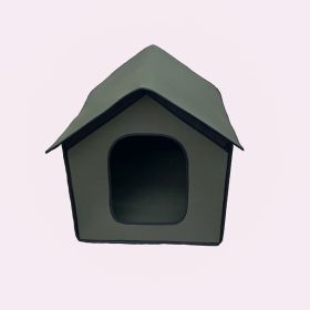 Portable Soft Dog House, Outdoor Waterproof Windproof Rainproof Dog Pet House, Foldable Semi Enclosed Pet Puppy House (size: medium)