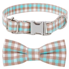 Plaid Dog Collar with Bow Pet Gift Adjustable Soft and Comfy Bowtie Collars for Small Medium Large Dogs (colour: Style 5, size: M 2.5x50cm)