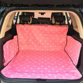 Pet Carriers Dog Car Seat Cover Trunk Mat Cover Protector Carrying For Dogs (Color: Pink)