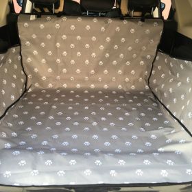 Pet Carriers Dog Car Seat Cover Trunk Mat Cover Protector Carrying For Dogs (Color: Gray)